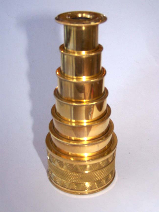 An Absolutely Magnificent 6 Draw Gilt Brass Pocket Telescope by W & S Jones, London, circa 1820